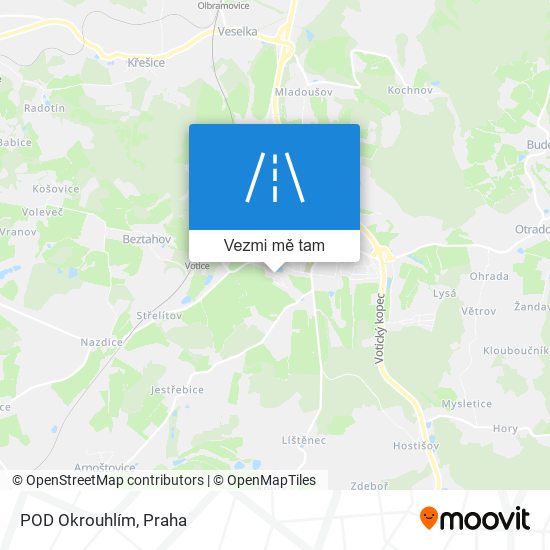 POD Okrouhlím mapa