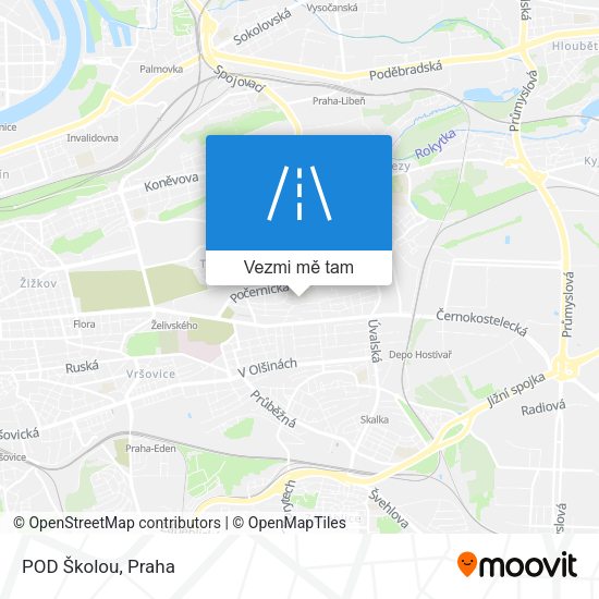 POD Školou mapa