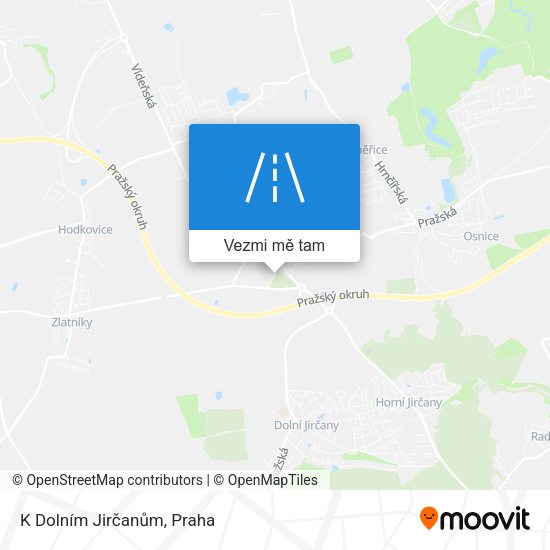K Dolním Jirčanům mapa