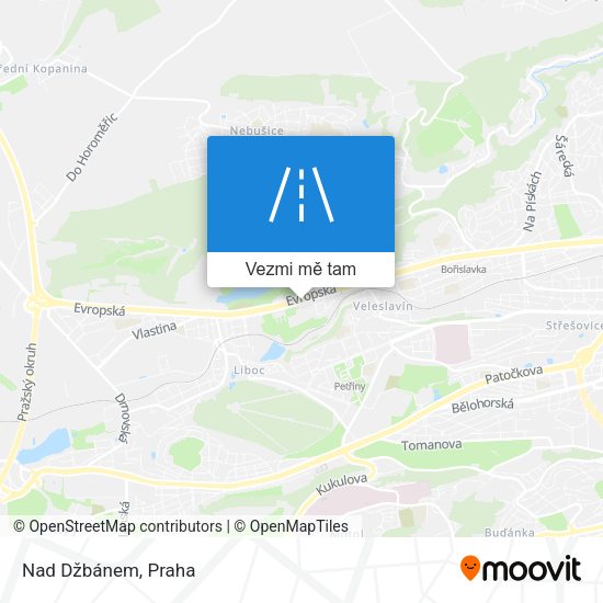 Nad Džbánem mapa