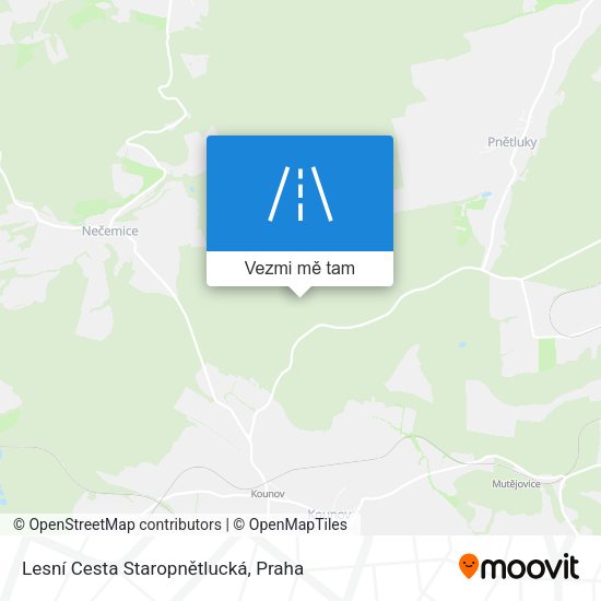 Lesní Cesta Staropnětlucká mapa