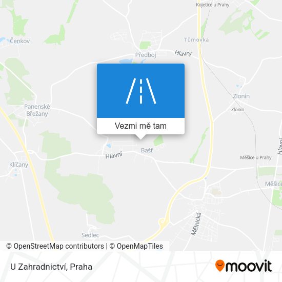U Zahradnictví mapa