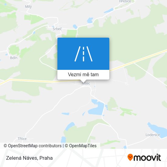 Zelená Náves mapa