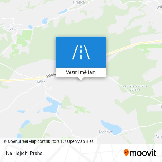 Na Hájích mapa