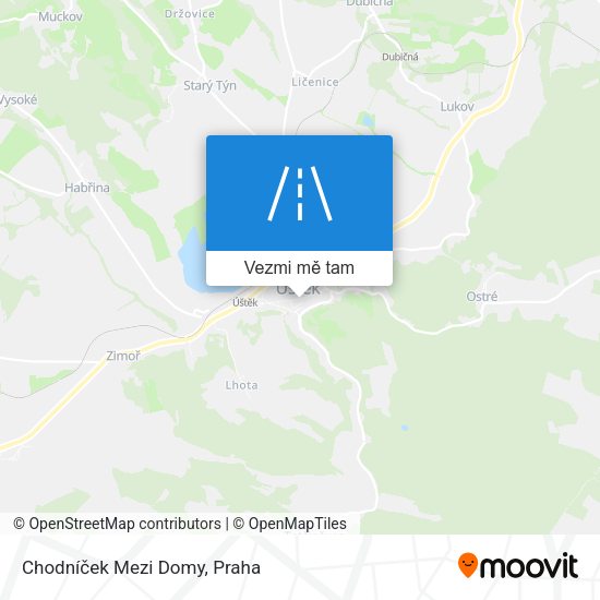 Chodníček Mezi Domy mapa
