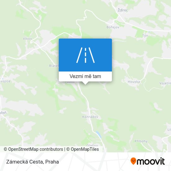 Zámecká Cesta mapa