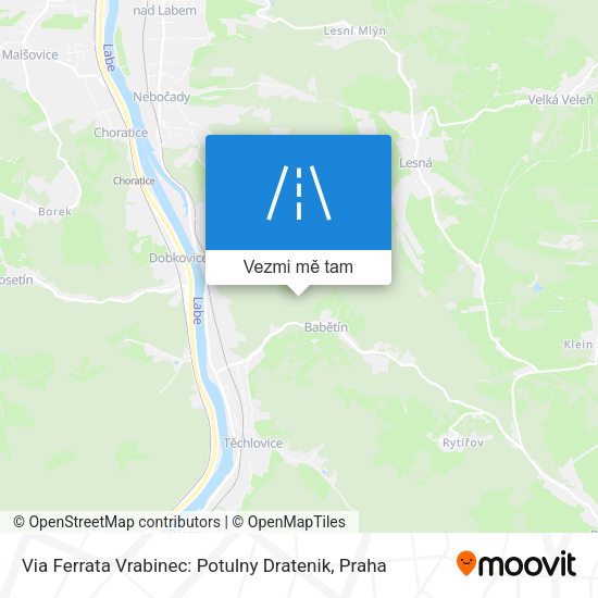 Via Ferrata Vrabinec: Potulny Dratenik mapa