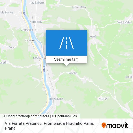 Via Ferrata Vrabinec: Promenada Hradniho Pana mapa