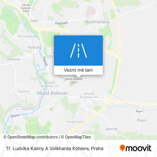 Tř. Ludvíka Kalmy A Volkharda Köhlera mapa