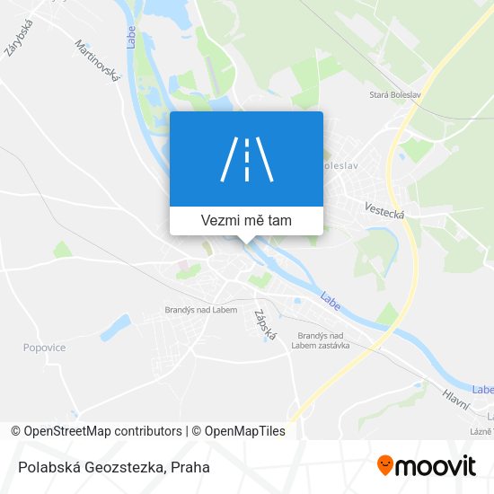 Polabská Geozstezka mapa