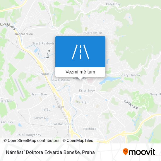 Náměstí Doktora Edvarda Beneše mapa