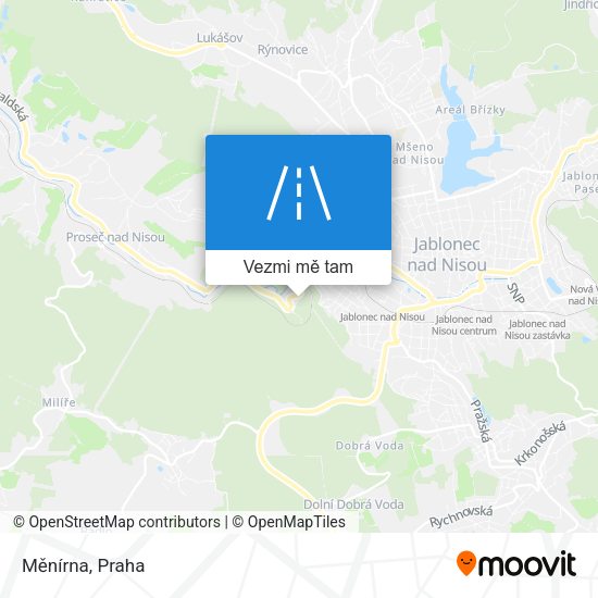Měnírna mapa