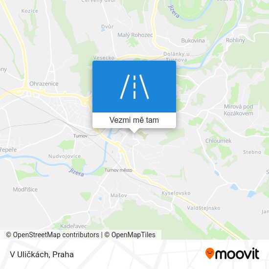 V Uličkách mapa