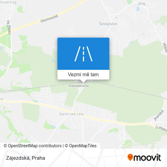 Zájezdská mapa