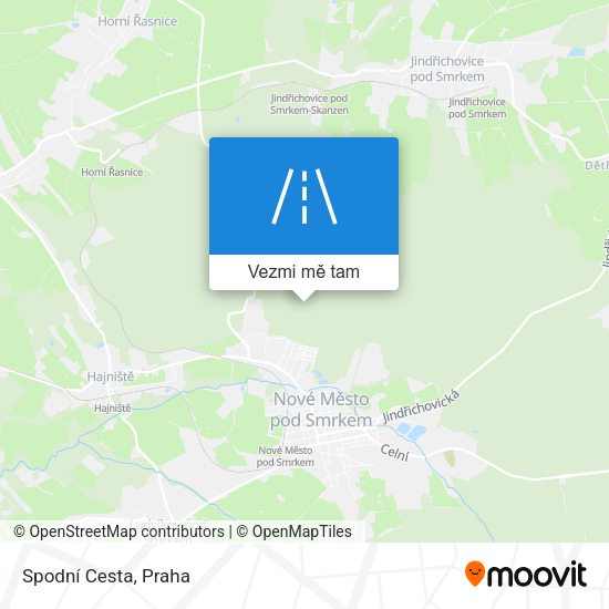 Spodní Cesta mapa