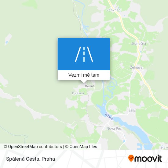 Spálená Cesta mapa