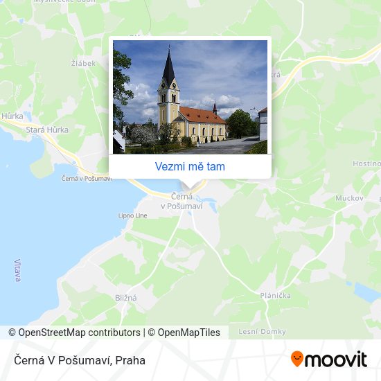 Černá V Pošumaví mapa