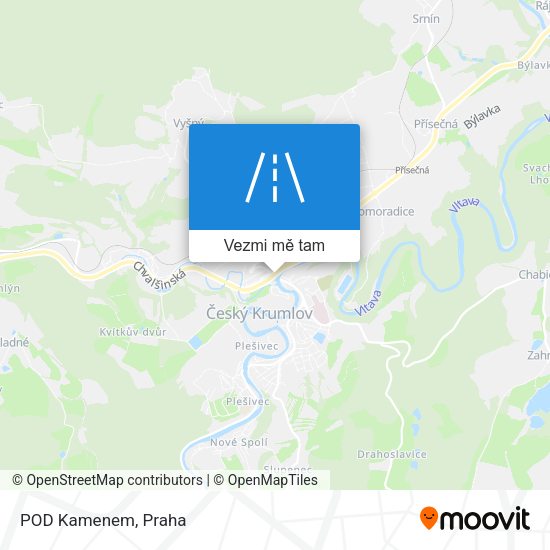 POD Kamenem mapa