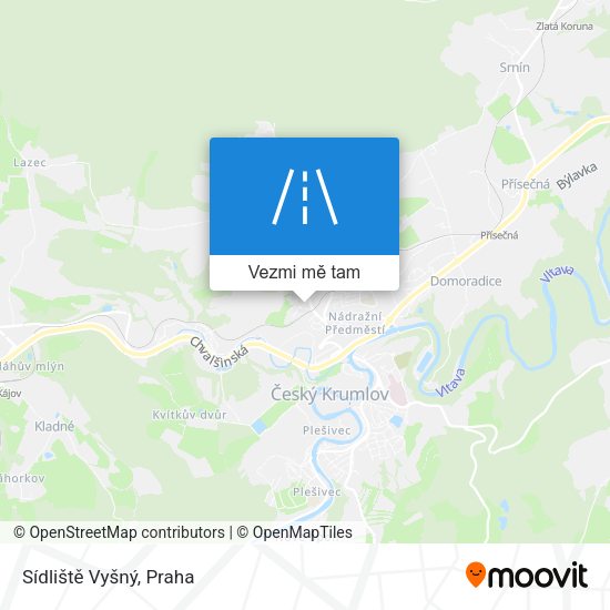 Sídliště Vyšný mapa