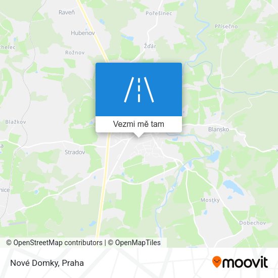 Nové Domky mapa