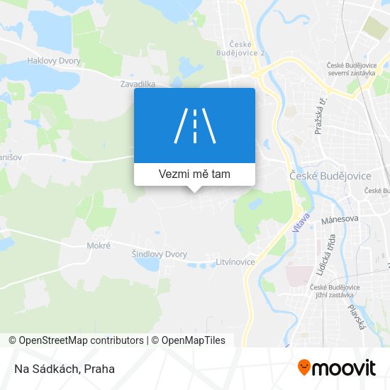 Na Sádkách mapa