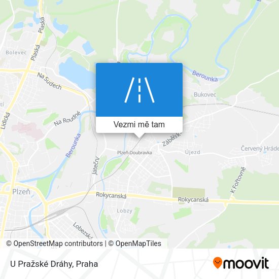 U Pražské Dráhy mapa