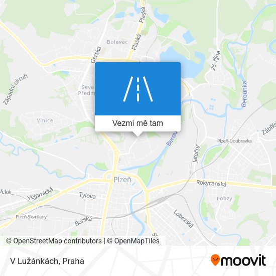 V Lužánkách mapa