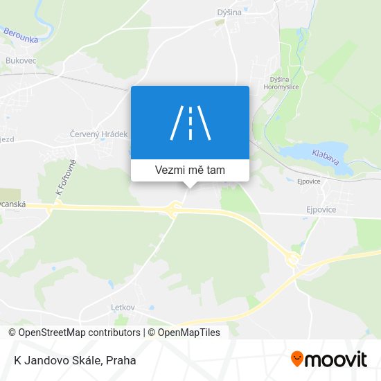 K Jandovo Skále mapa