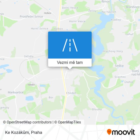 Ke Kozákům mapa