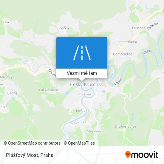 Plášťový Most mapa