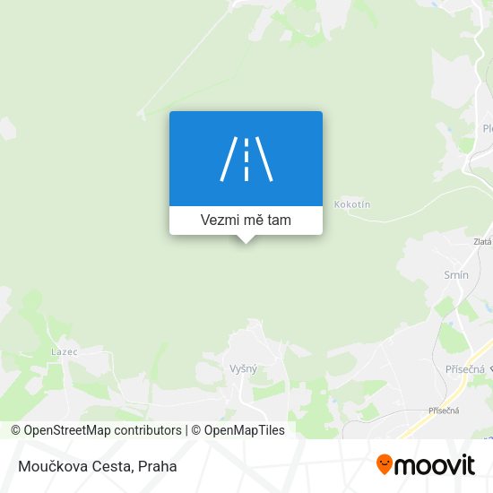 Moučkova Cesta mapa