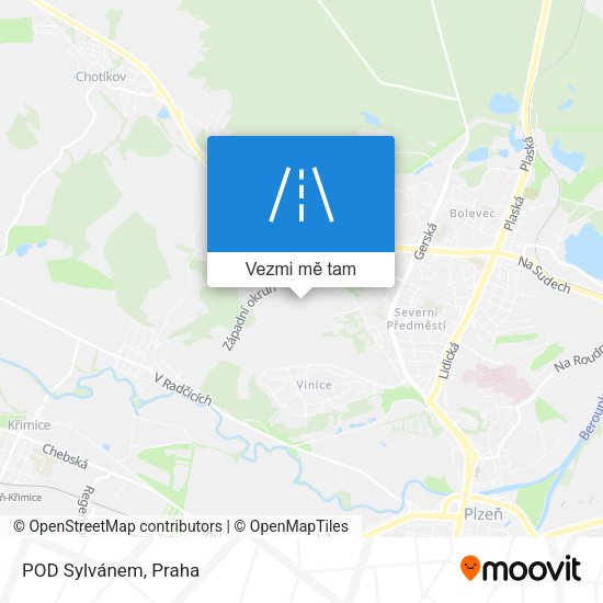 POD Sylvánem mapa