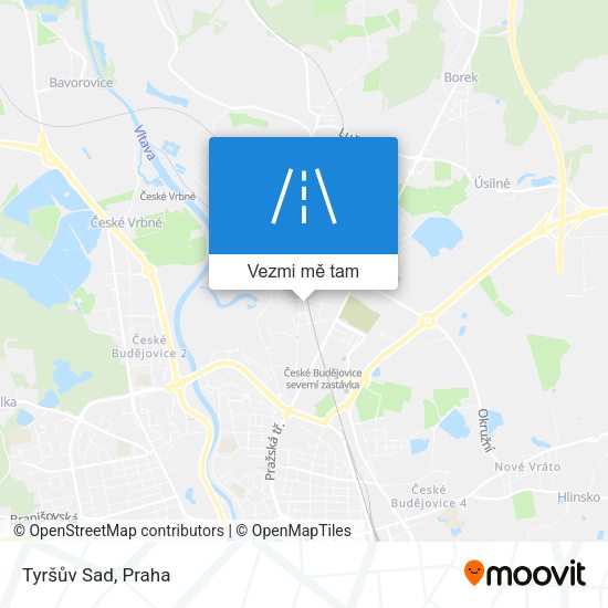 Tyršův Sad mapa