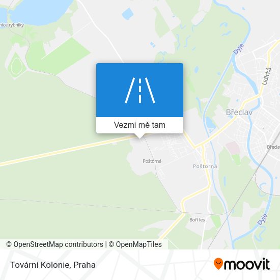 Tovární Kolonie mapa