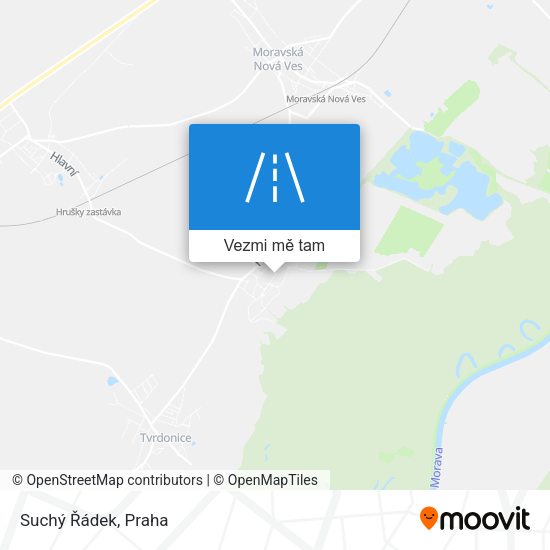 Suchý Řádek mapa