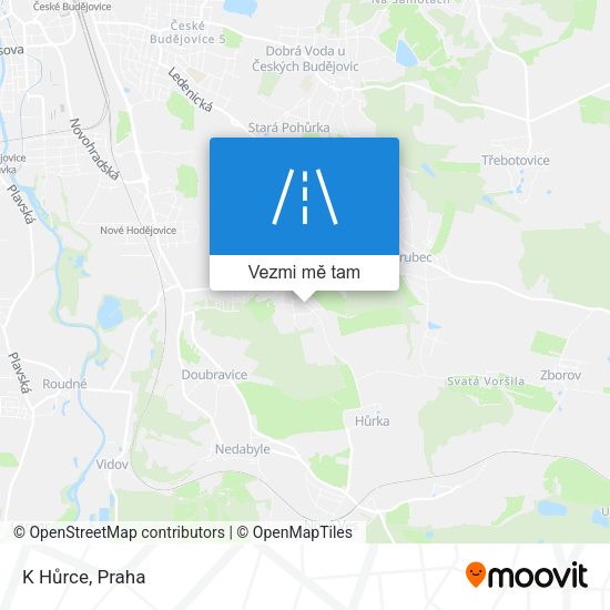 K Hůrce mapa