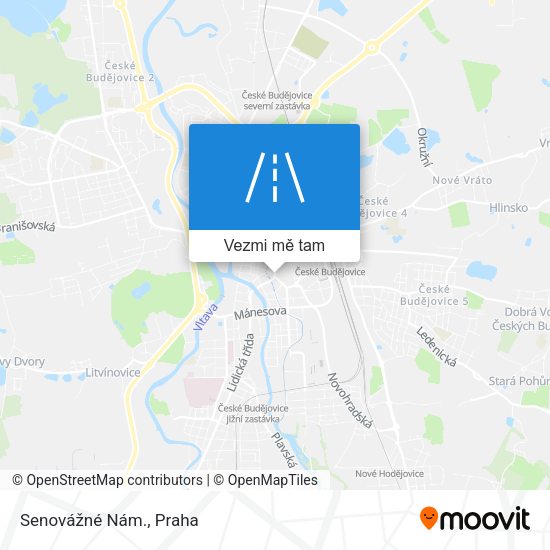 Senovážné Nám. mapa