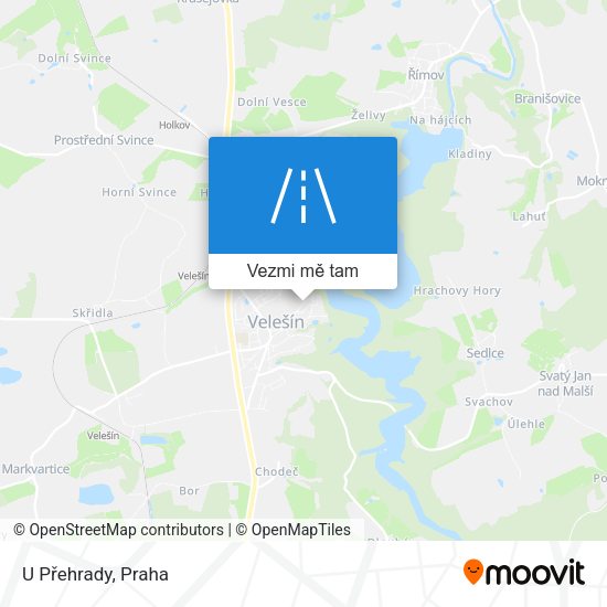 U Přehrady mapa