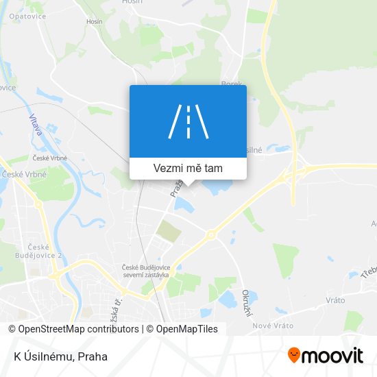 K Úsilnému mapa