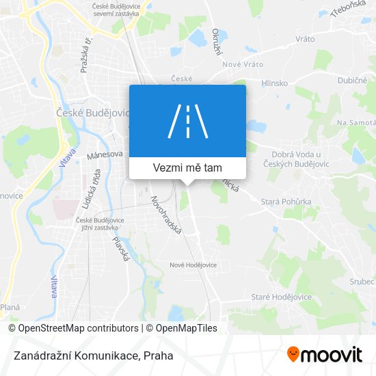 Zanádražní Komunikace mapa