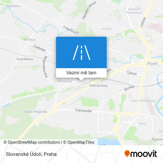 Slovanské Údolí mapa