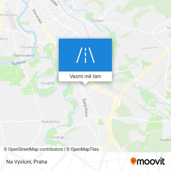 Na Výsluní mapa