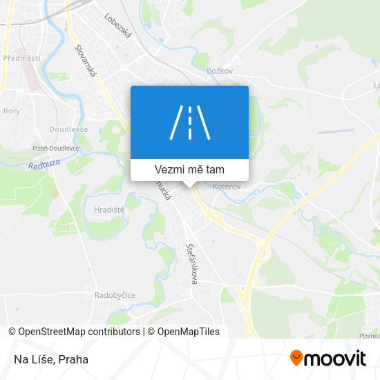 Na Líše mapa