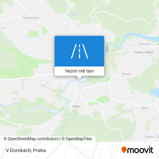 V Domkách mapa