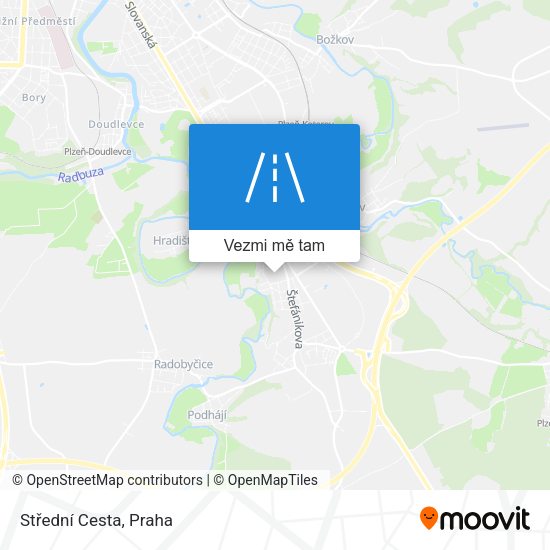 Střední Cesta mapa