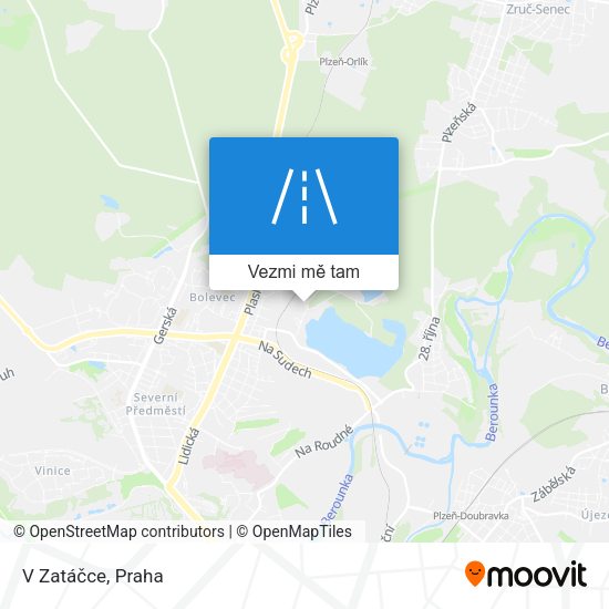 V Zatáčce mapa