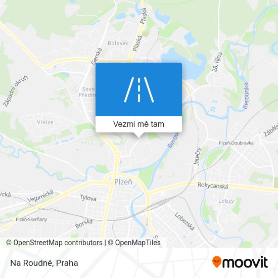 Na Roudné mapa