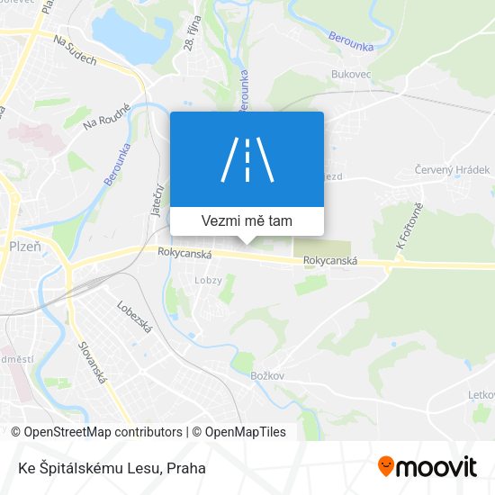 Ke Špitálskému Lesu mapa