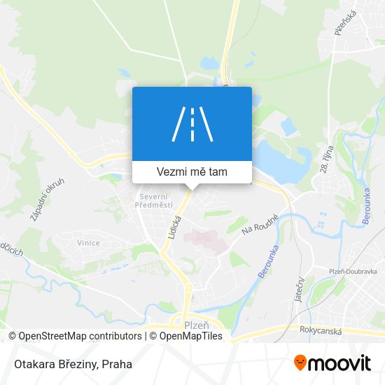 Otakara Březiny mapa