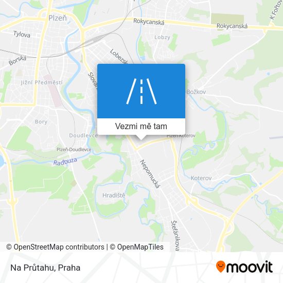 Na Průtahu mapa